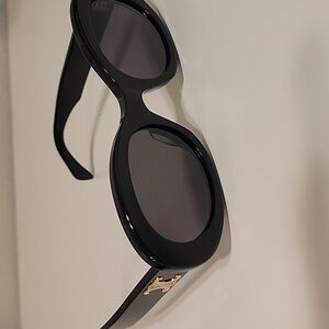 Celine Black Sunglasses with Gold Details